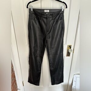 Pistola Black Straight Faux Leather Pants